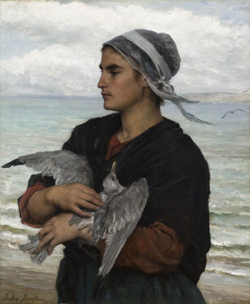 Jules Breton, *La Mouette blessée*, 1878