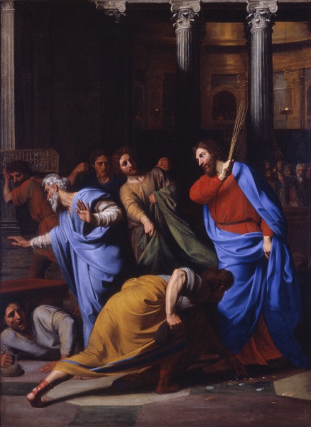 Nicolas Colombel, *Christ Expelling the Money-Changers from the Temple*, 1682