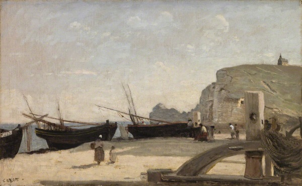 Jean-Baptiste-Camille Corot, *La Plage, Étretat*, 1872