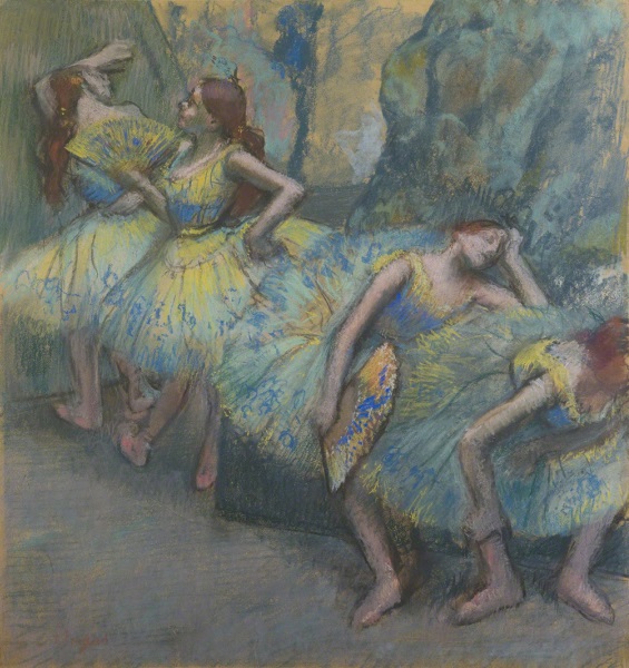 Edgar Degas, *Danseuses dans les coulisses*, v. 1890-1900