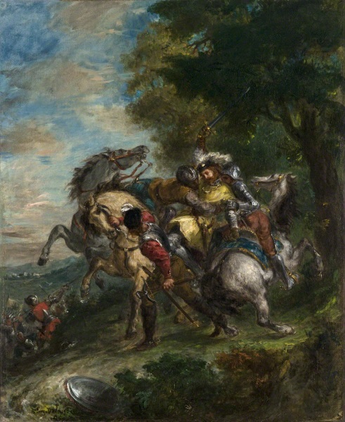 Eugène Delacroix, *Weislingen Captured by Götz’s Men*, 1853