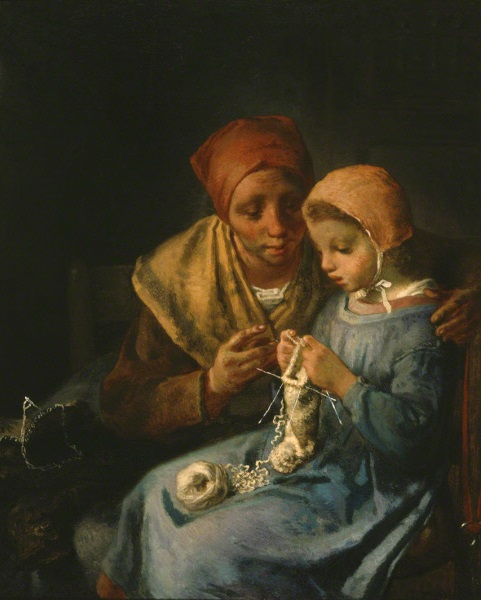 Jean-François Millet, *The Knitting Lesson*, 1869