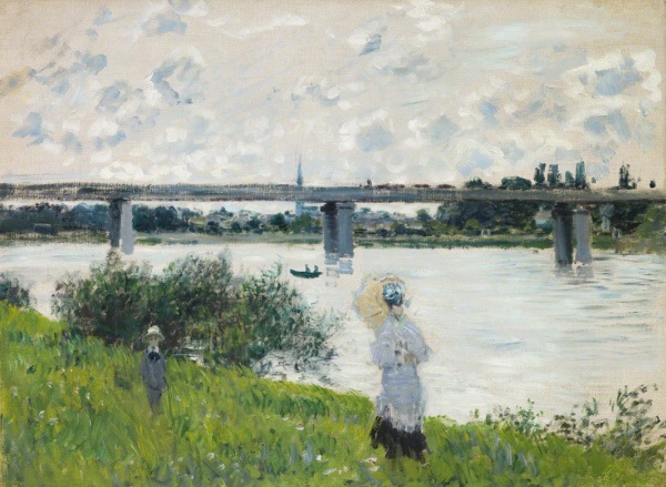 Claude Monet, *The Promenade with the Railroad Bridge, Argenteuil*, 1874