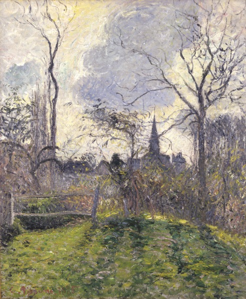 Camille Pissarro, *Le Clocher de Bazincourt*, 1885