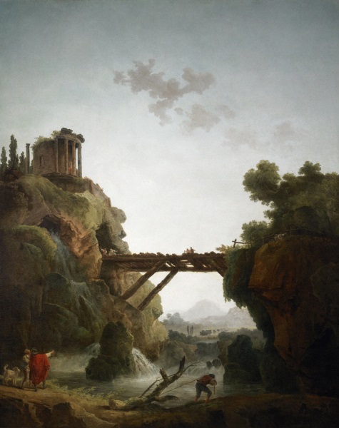 Hubert Robert, *Une Vue fantastique de Tivoli*, 1789