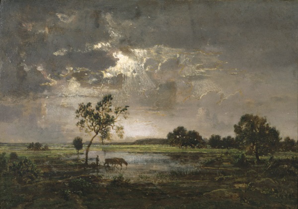 Théodore Rousseau, *Paysage*, v. 1842